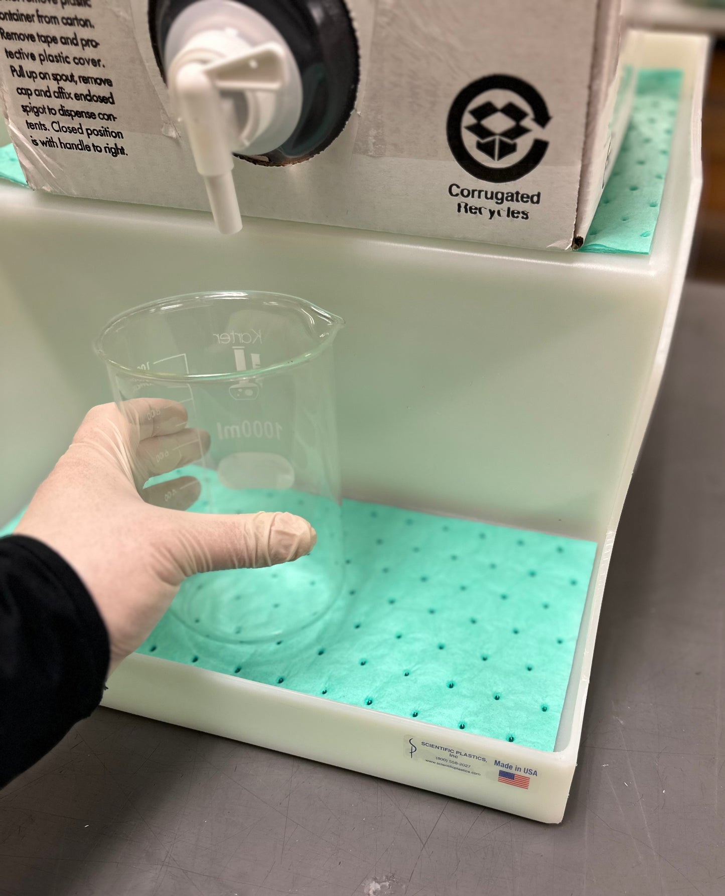 Spill Containment Pads for Scientific Plastics Inc. products