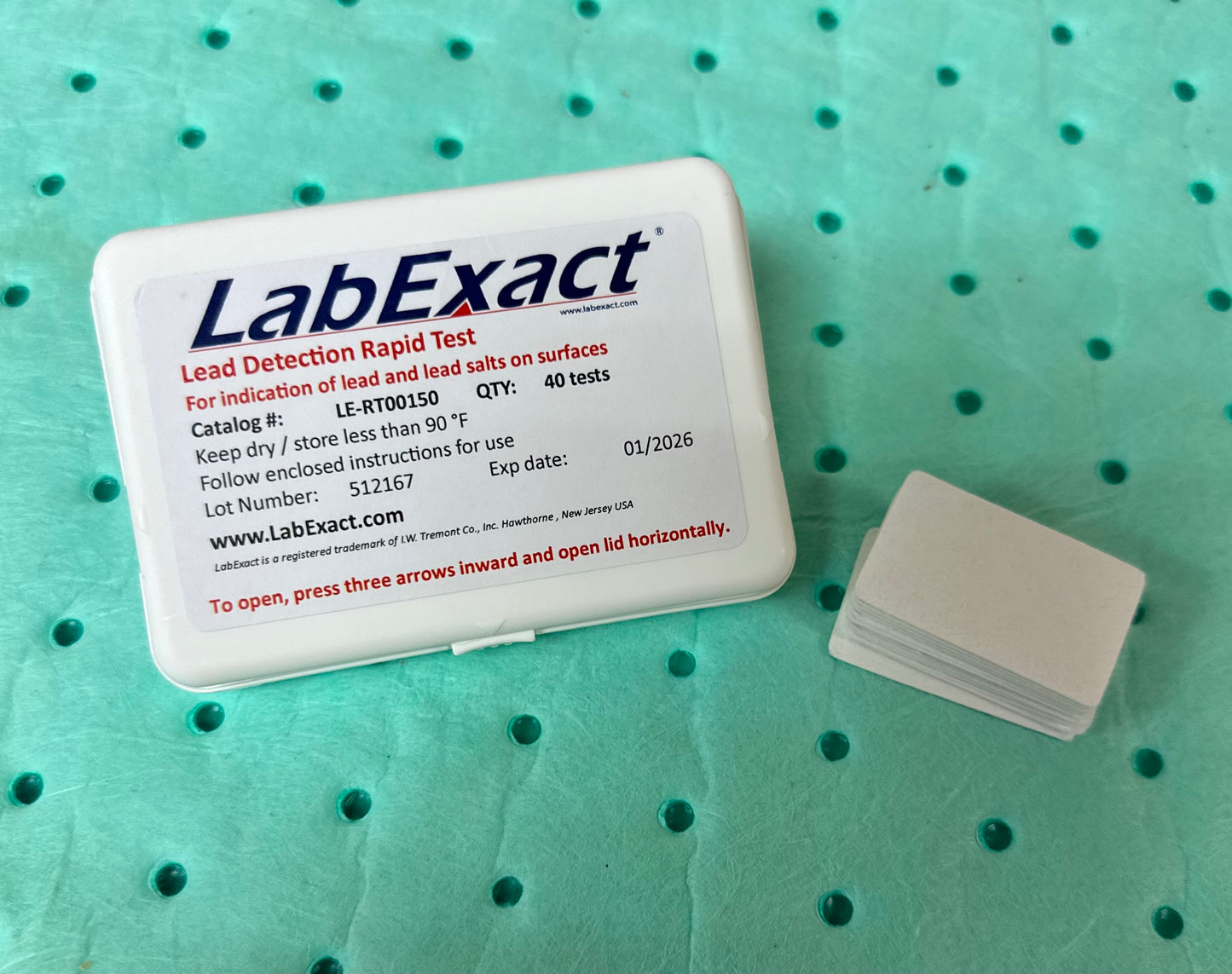 Lead detection rapid test